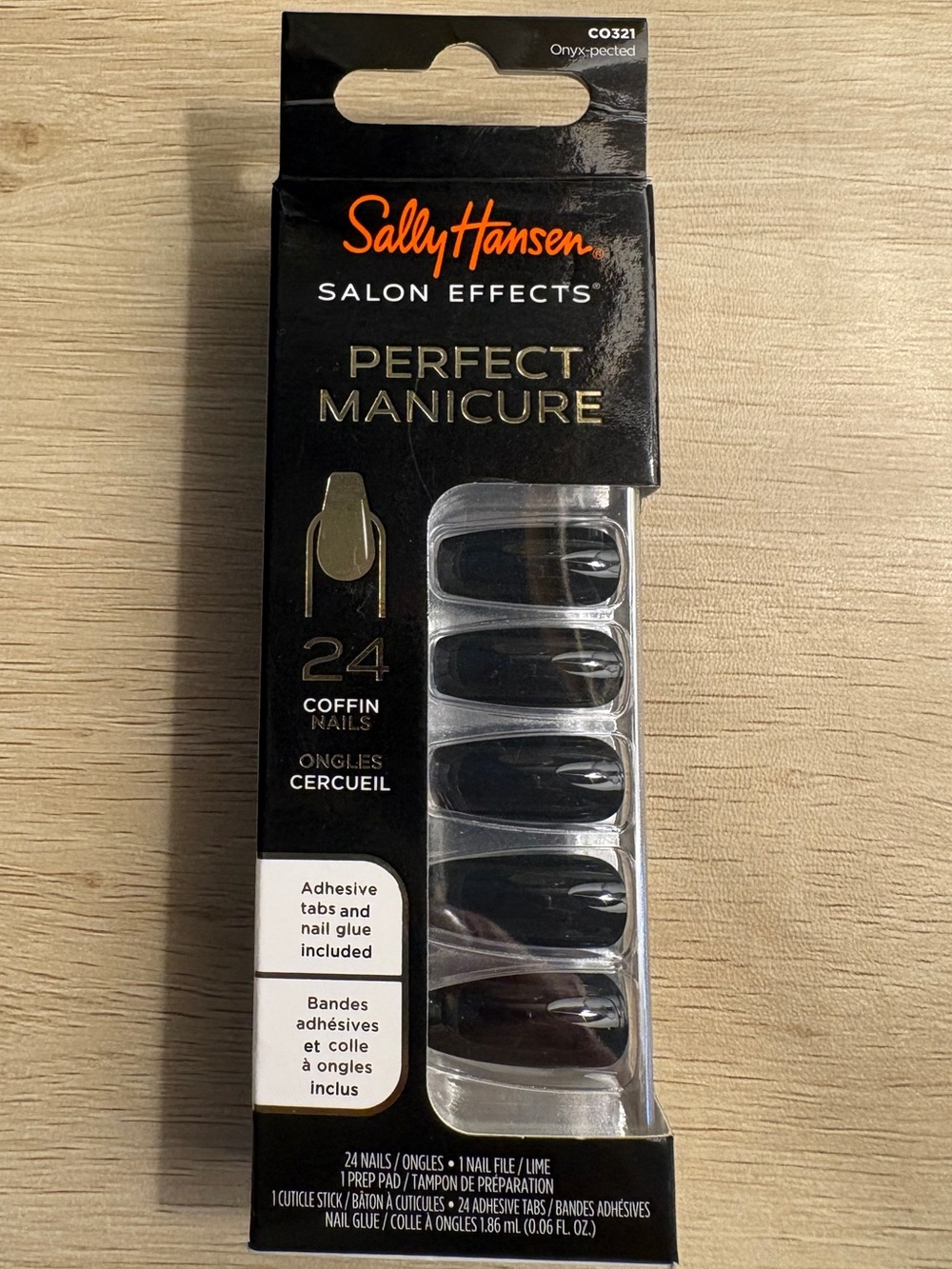 Salon Effects Perfect Manicure - Black Coffin False Nails